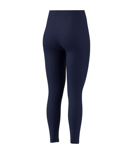 Womens/ladies Essentials Linear Leggings Navy White Adidas