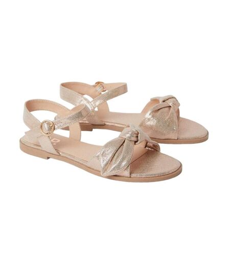 Womens/ladies freya bow sandals rose gold Dorothy Perkins