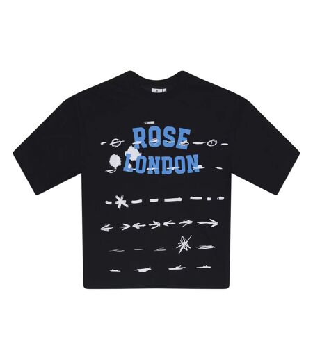 T-shirt Motif/style Graffiti Homme Noir Rose London