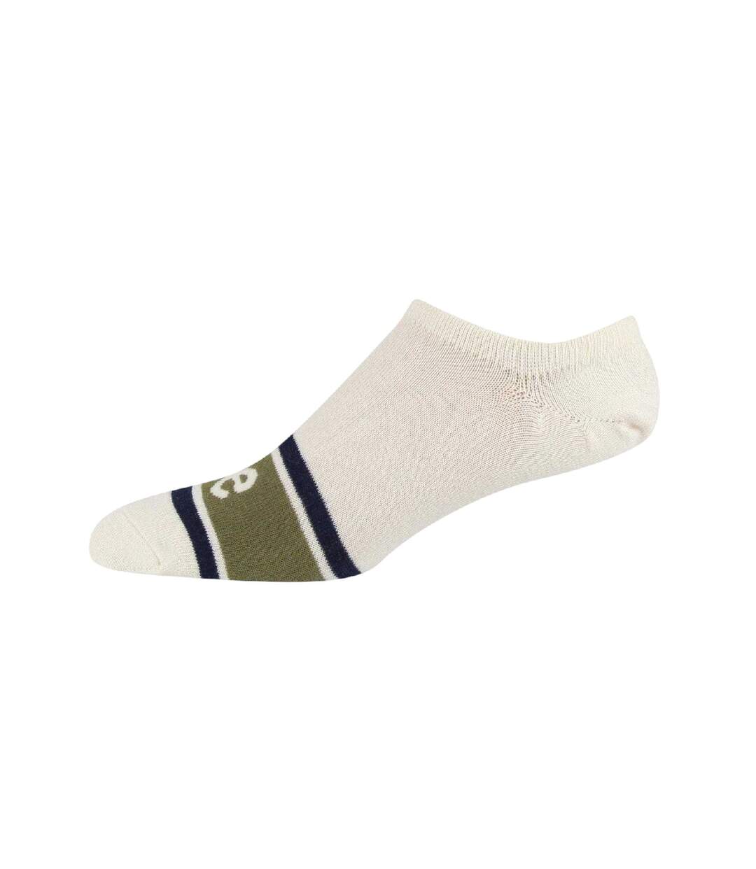 Pack Of 3  Unisex Adult Gerrard Lettering Ankle Socks  Blue Ecru Olive Lee-3