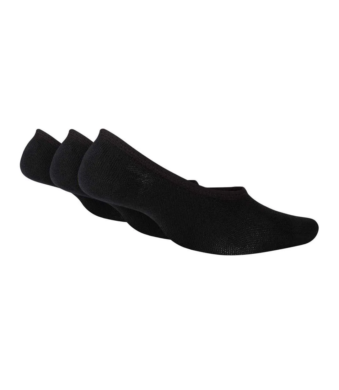 Pack Of 3  Womens/ladies Invisible Socks  Black White Nike-2