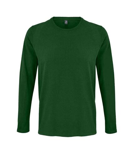 Mens imperial long sleeve t-shirt bottle green SOLS