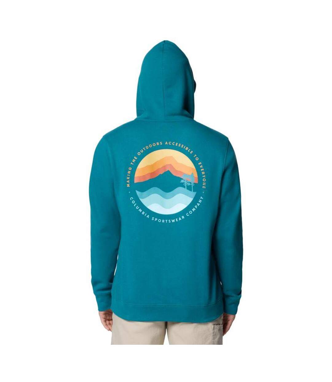 Sweat À Capuche Motif/style Graphique Trek Homme Bleu Columbia-2
