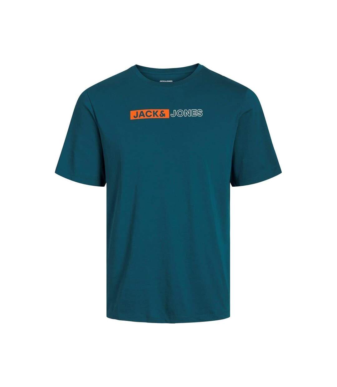 Mens Cropped Logo Cotton Plus T-shirt Deep Teal Jack And Jones-1