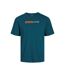Mens Cropped Logo Cotton Plus T-shirt Deep Teal Jack And Jones-1