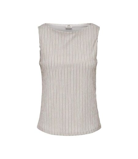 Top blanc/marron femme jdy ocean