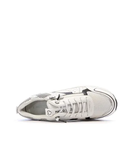 Baskets blanches/grises/noires femme marco tozzi comb