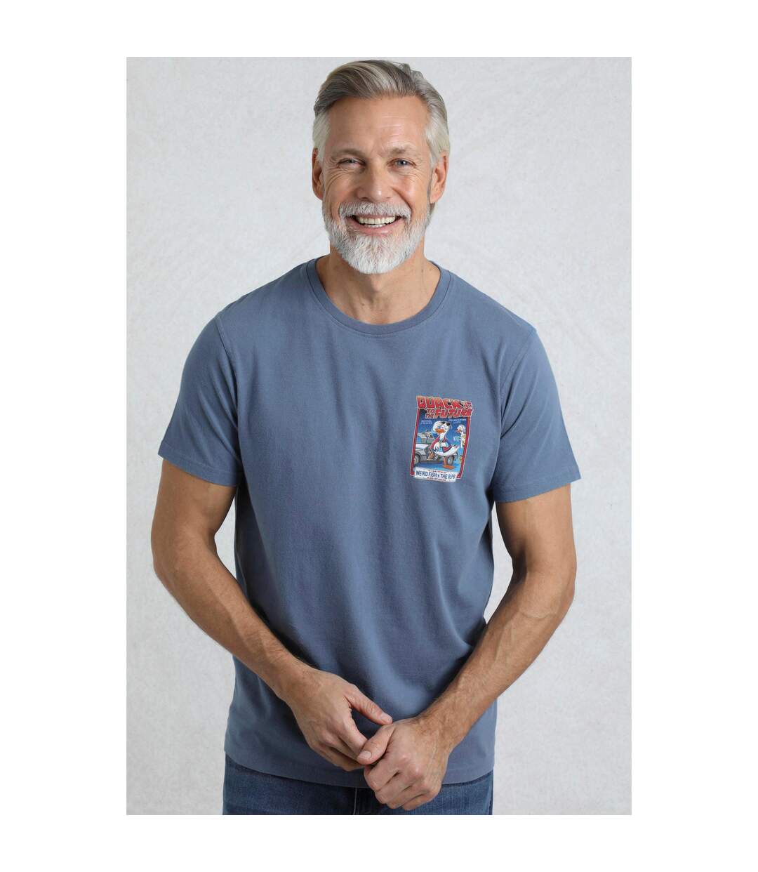 Mens Quack To The Future Rspb Collaboration T-shirt Mid Blue Weird Fish-4