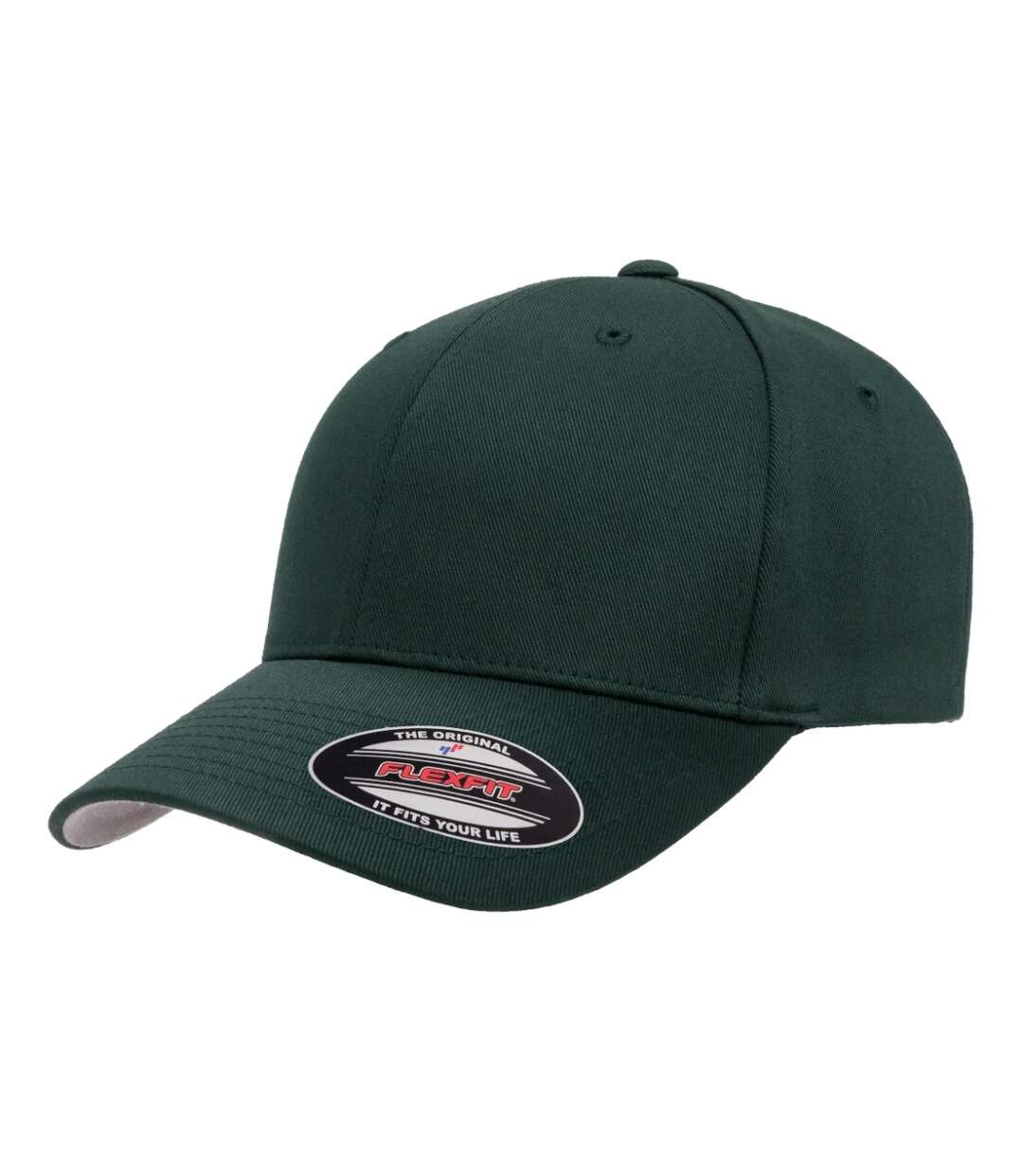 Childrens/kids Wooly Combed Baseball Cap Spruce Flexfit-3