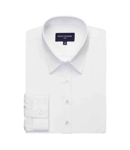 Womens/ladies Selene Poplin Long-sleeved Formal Shirt White Brook Taverner