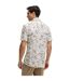 Mens Floral Short-sleeved Shirt White Boss-1