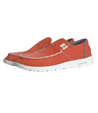 Mens Sole Slip-on Shoes Rust Weird Fish
