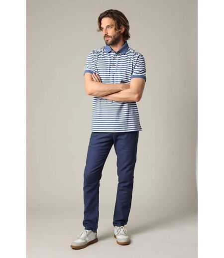 Polo homme coton coupe standard et manches courtes à rayures MAUPITI