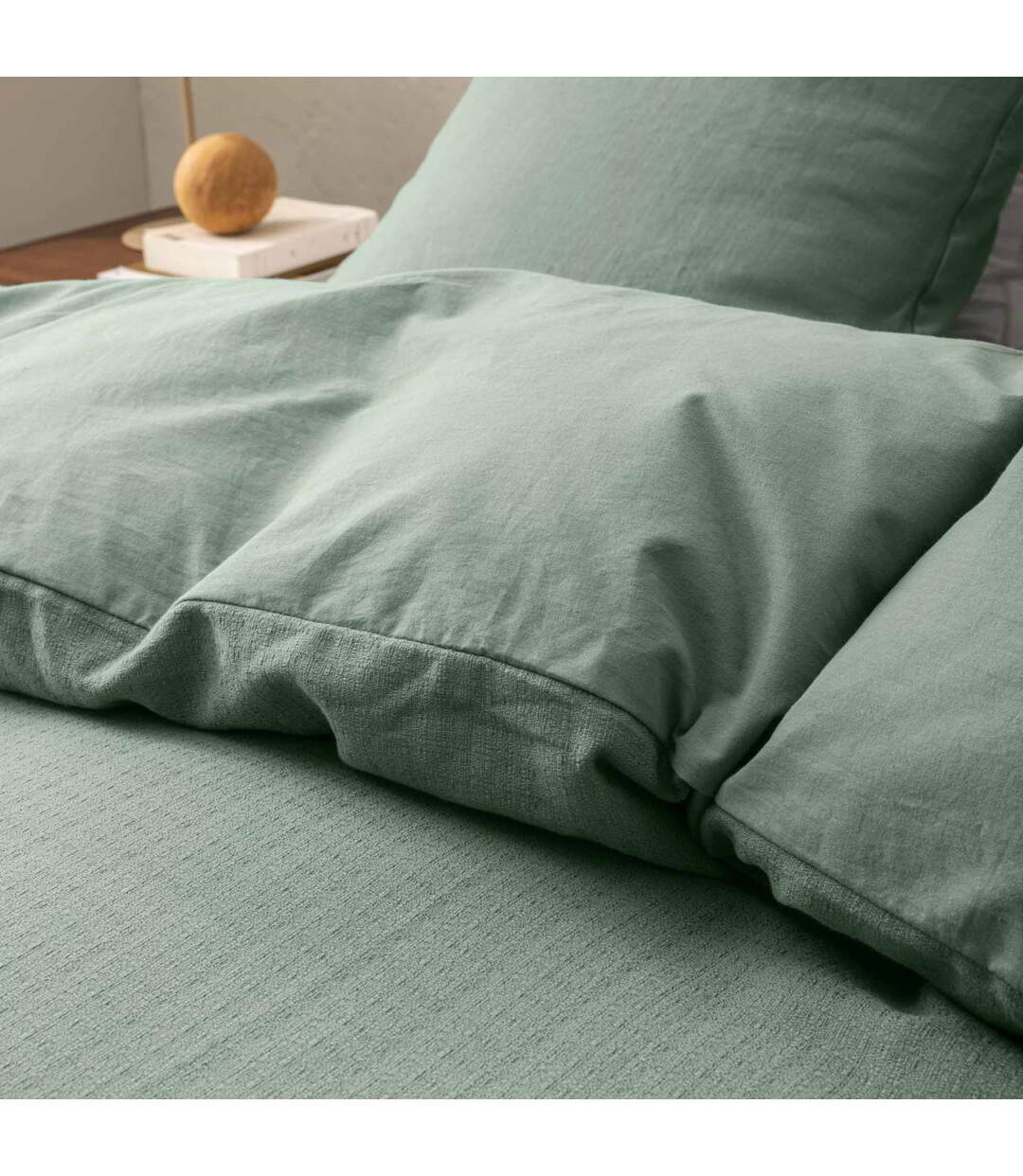 Parure de Lit 3 Pièces Clara 240x220cm Vert Cèdre-2