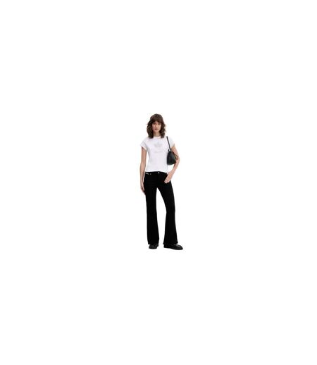 Womens/ladies Heritage Hilton Longline Single Jersey Washed T-shirt White Juicy Couture