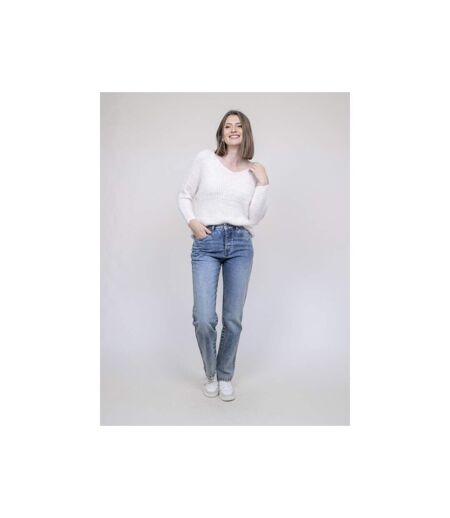 Pull col V maille chenille KRISTINA - Dona X Lisa