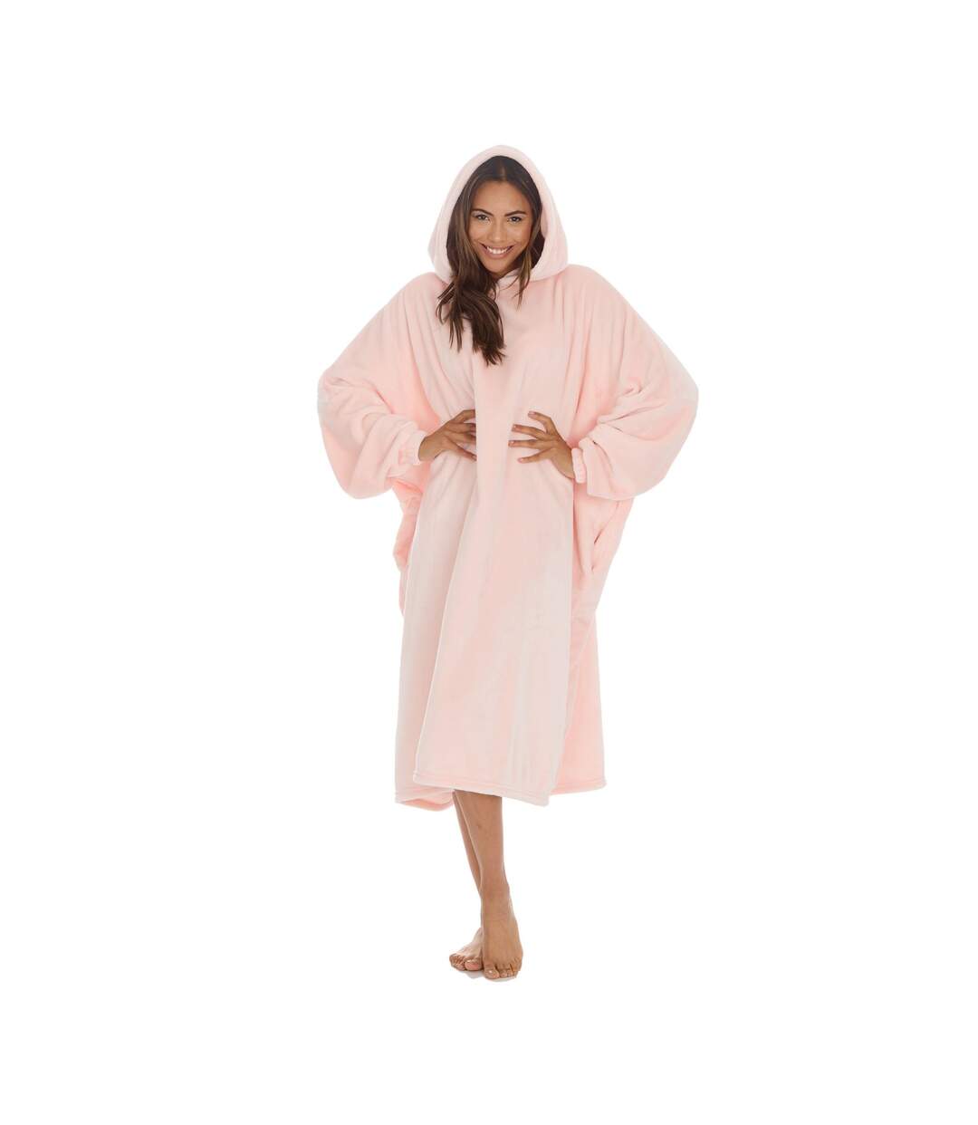 Sleep Snob - Femme Sweat à Capuche Polaire | Poncho Couverture à Capuche Manches-2