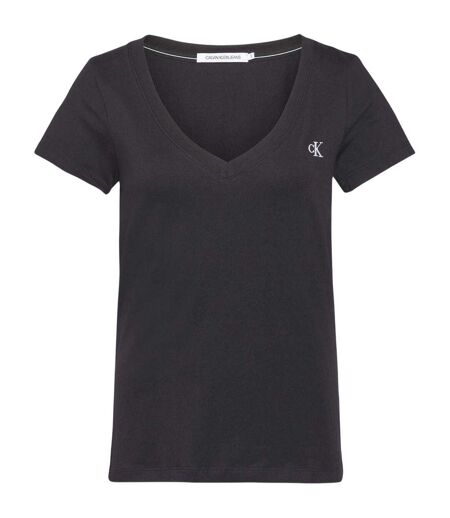 T-shirt Motif/style Brodé Femme Noir Calvin Klein