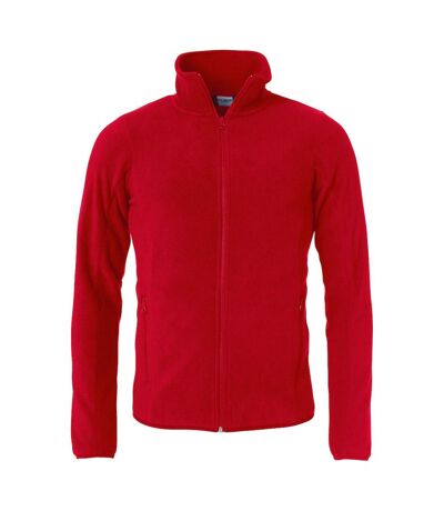 Womens/ladies Basic Polar Fleece Jacket Red Clique
