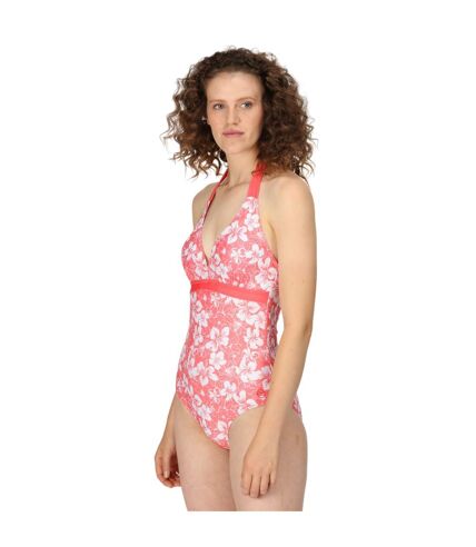 Maillot de bain 1 pièce flavia femme pêche foncé Regatta