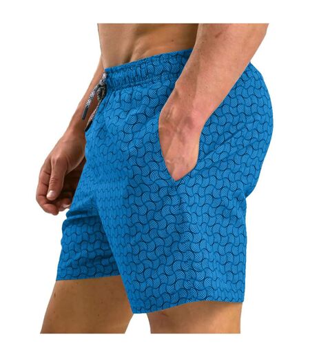 Mens Swirl Print Swim Shorts Blue RIPT Essentials