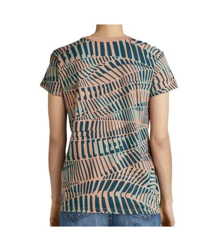 T-shirt Orange Femme All Over Print D21210 - S