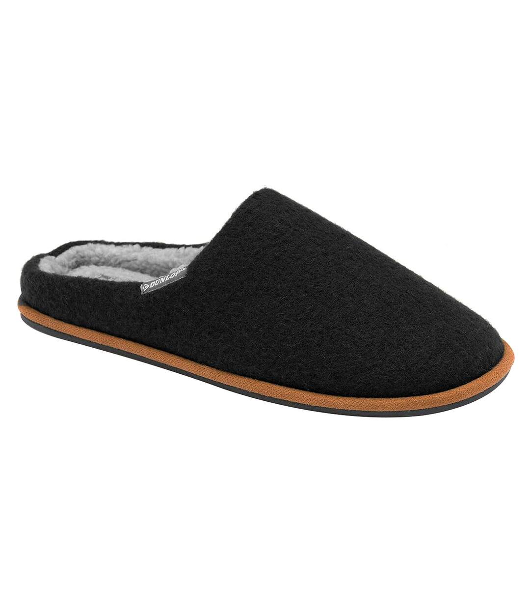 Mens Plush Lined Mule Slippers With Memory Foam-2