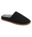 Mens Plush Lined Mule Slippers With Memory Foam-2