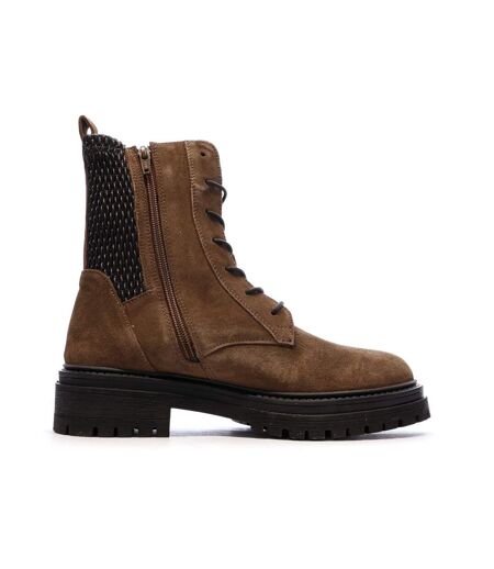 Bottines marron/noir femme geox iridea
