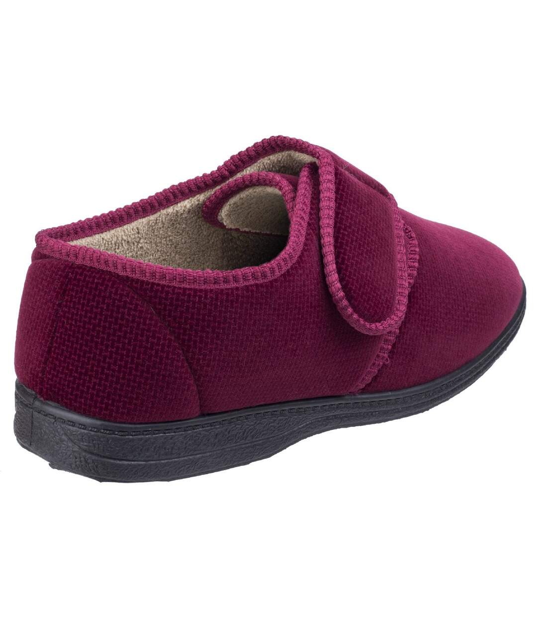 Fleet & Foster Mens Sam Touch Fastening Slippers (Red) - UTFS4502-2