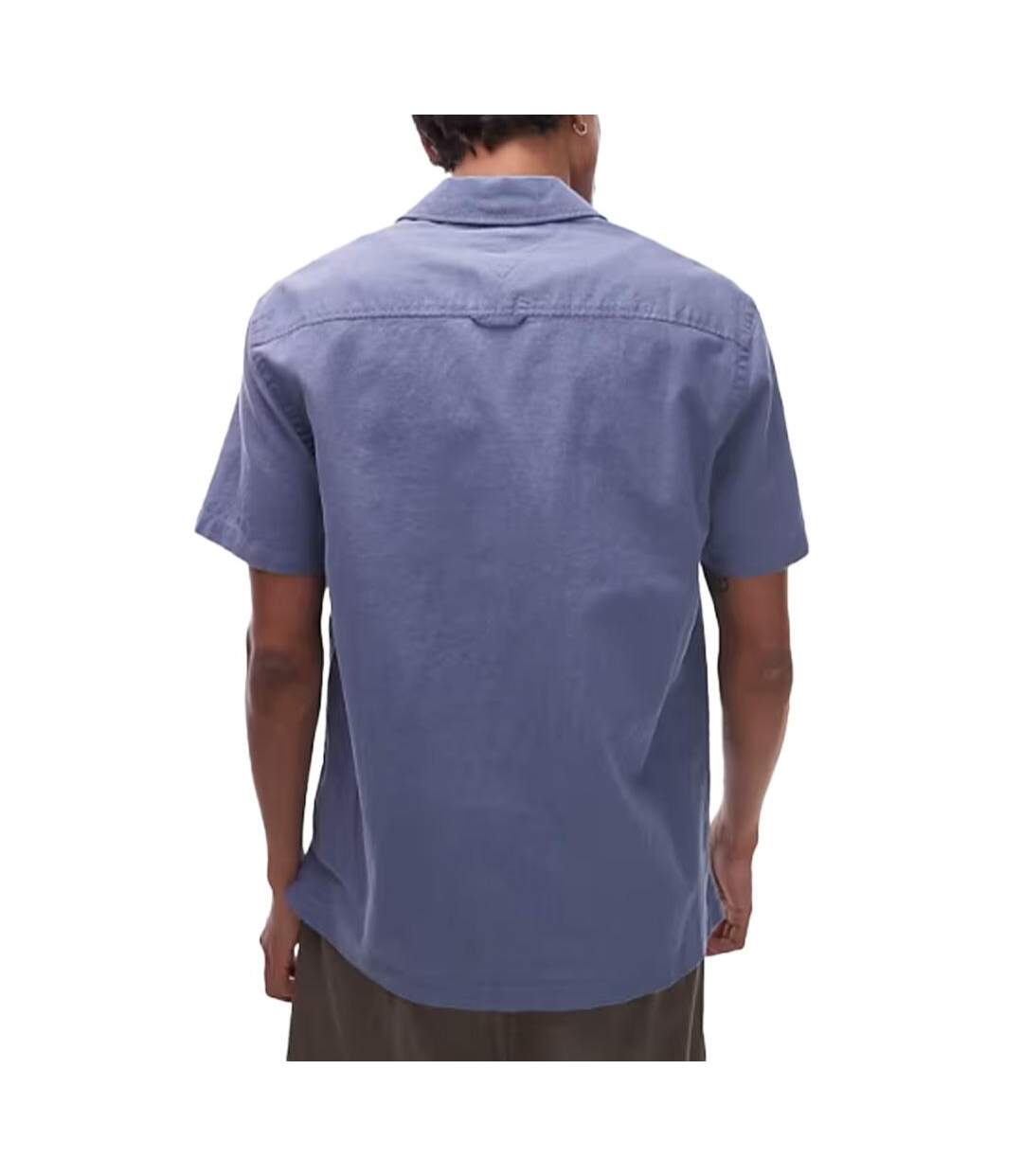 Chemisette marine homme tommy hilfiger linen blend camp-aruba - l-2
