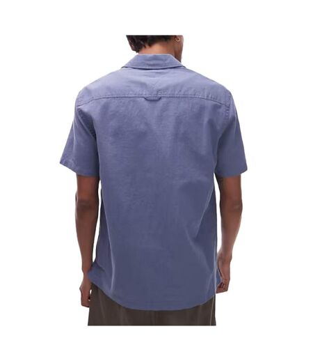 Chemisette marine homme tommy hilfiger linen blend camp-aruba - l
