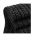 Beechfield Unisex Cable Knit Melange Scarf (Black) (One Size)