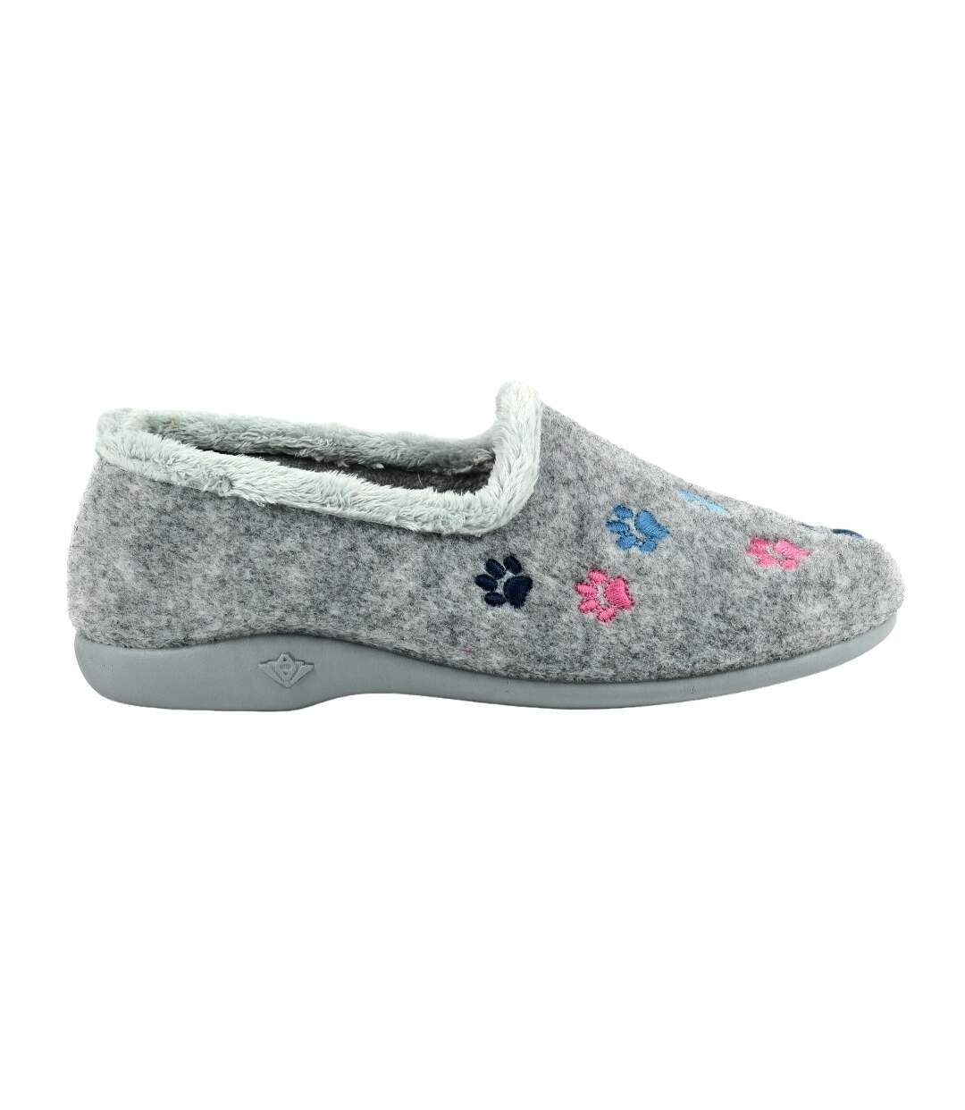 Chaussons charley femme gris Lazy Dogz-3