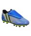 Childrens/kids Polka Dot Firm Ground Football Boots Blue Patrick-1