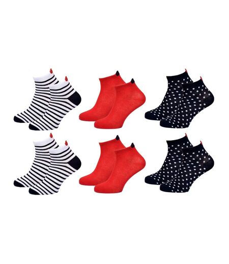 Chaussettes Courtes femme TWINDAY Qualité et Confort-Assortiment modèles photos selon arrivages- - Pack de 6