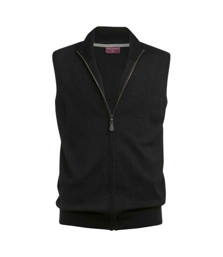 Brook Taverner Unisex Adult Lincoln Cotton Blend Knitted Vest (Black)
