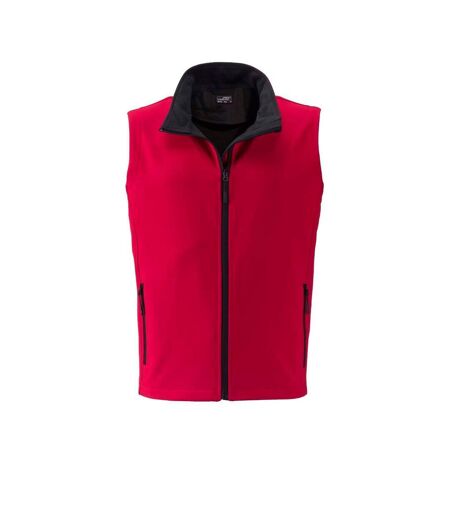 Gilet sans manches micropolaire softshell - JN1128 - rouge - Homme