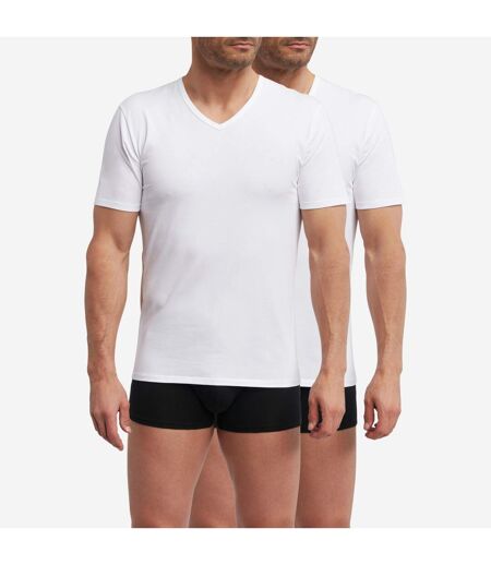 Lot de 2 t-shirts homme thermorégulateur coton col V Sport