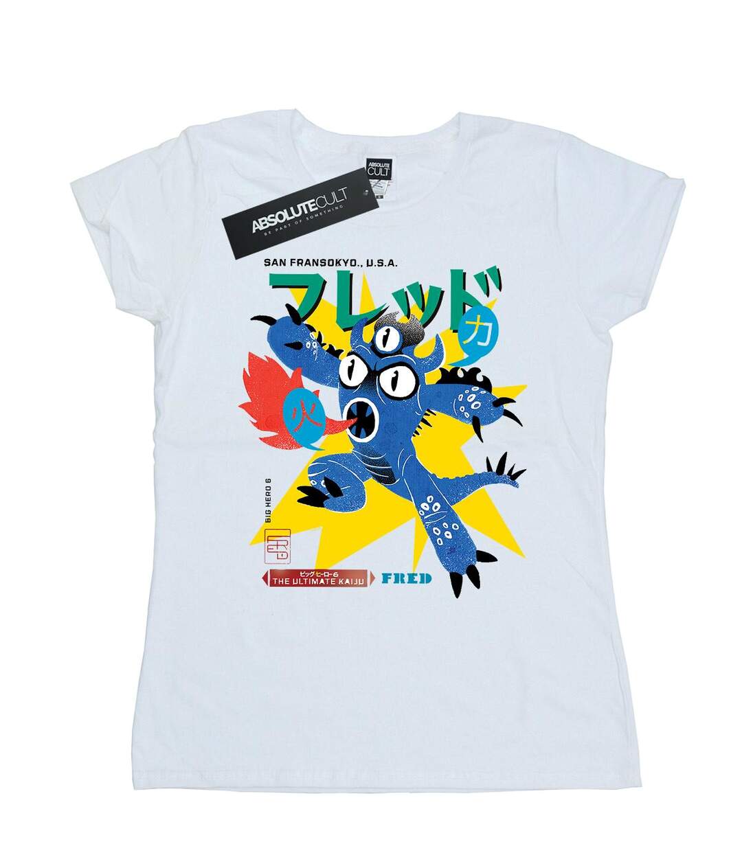 Disney - T-shirt BIG HERO FRED ULTIMATE KAIJU - Femme (Blanc) - UTBI15095-1