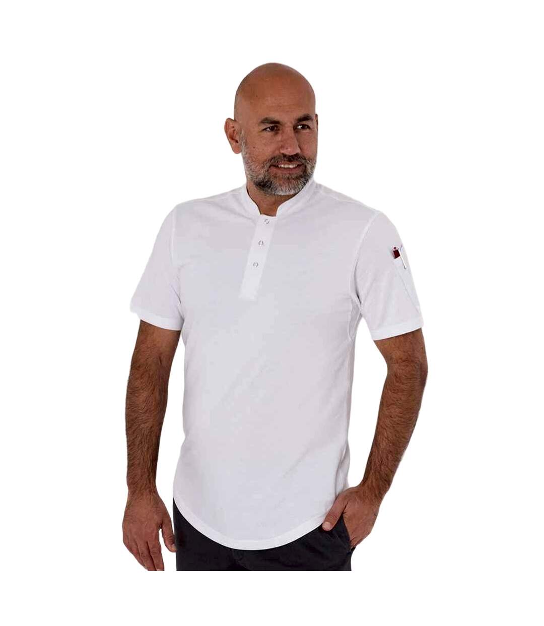 Le Chef Chemise de chef en maille piqué unisexe pour adultes (Blanc) - UTPC6622-1