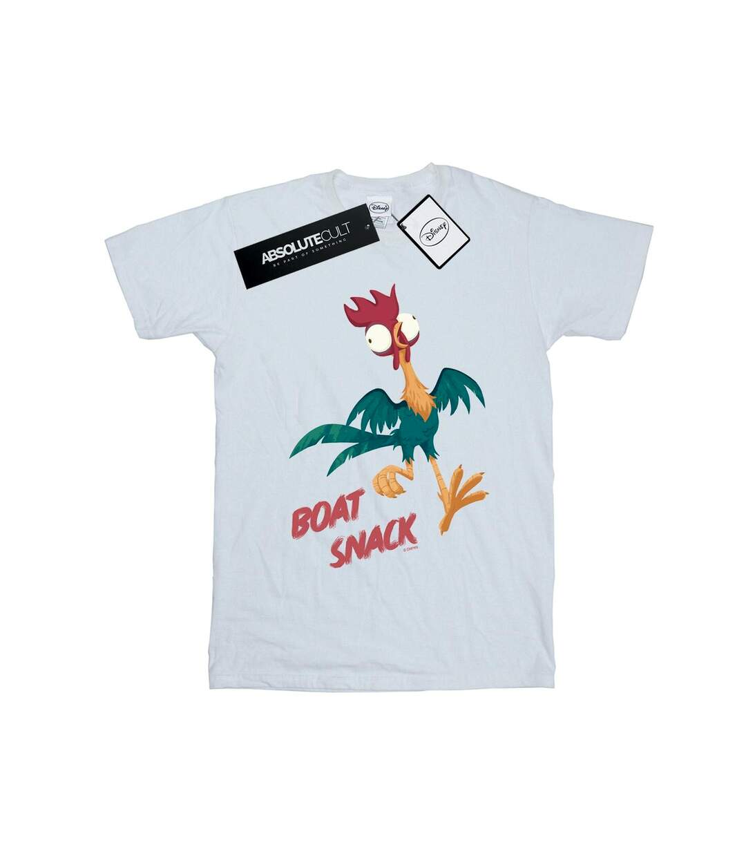 Disney Femmes/Les femmes Moana Boat Snack Coton Boyfriend T-Shirt (Blanc) - UTBI39358-1
