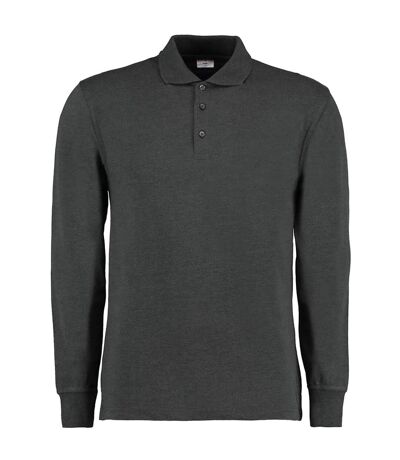 Kustom Kit Mens Pique Long Sleeve Polo Shirt (Graphite)