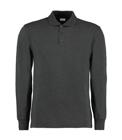 Kustom Kit Mens Pique Long Sleeve Polo Shirt (Graphite)