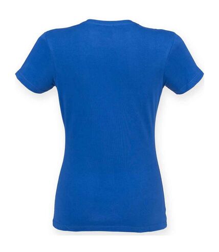 Womens/ladies feel good t-shirt royal blue SF