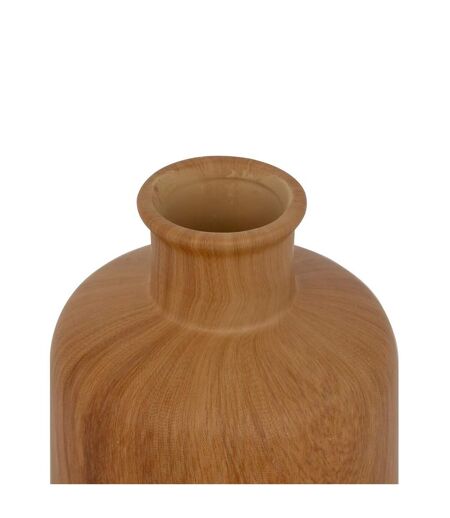 Vase Déco Effet Bois Soa 17cm Marron