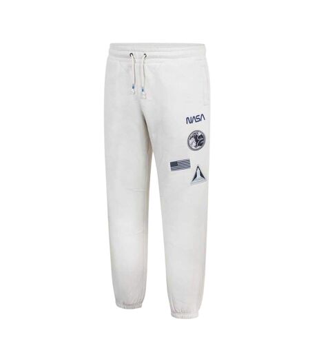 Mens Washed  Slim Joggers Off White NASA