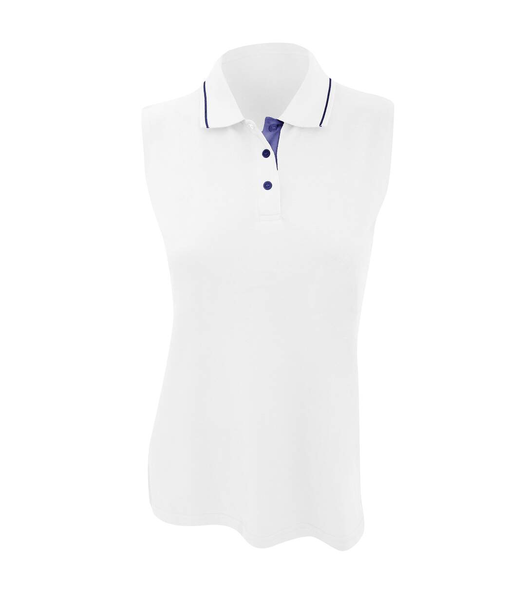 Polo sans manches gamergearpour femme blanc/bleu marine GAMEGEAR-2