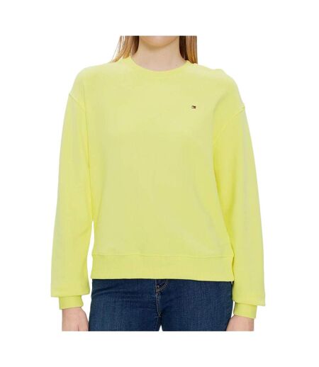 Sweat Jaune Femme Tommy Hilfiger On Chest - M