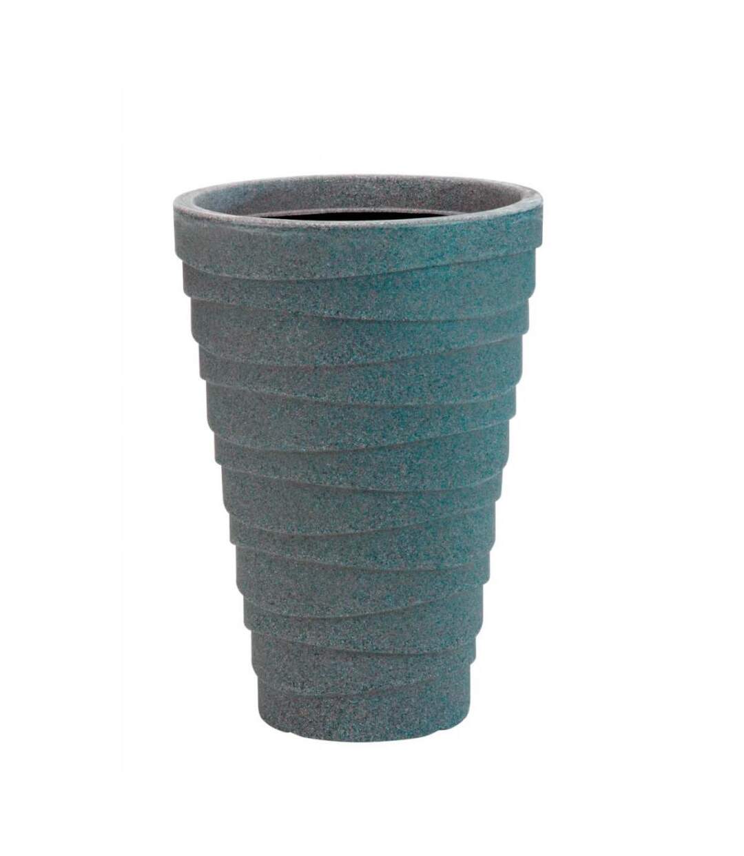 Granite effect trojan plastic plant pot m grey Sankey-1